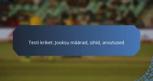 Testi kriket: Jooksu määrad, sihid, arvutused
