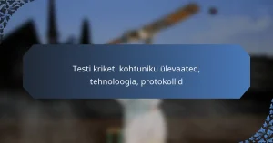 Testi kriket: kohtuniku ülevaated, tehnoloogia, protokollid