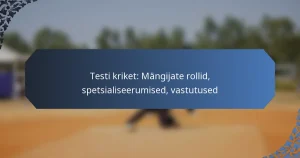 Testi kriket: Mängijate rollid, spetsialiseerumised, vastutused