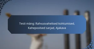 Testi mäng: Rahvusvahelised kohtumised, Kahepoolsed sarjad, Ajakava